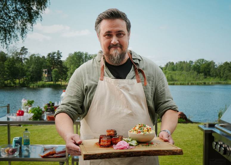 Conny Arvidsson i finalen av Coop Grillduellen 2025